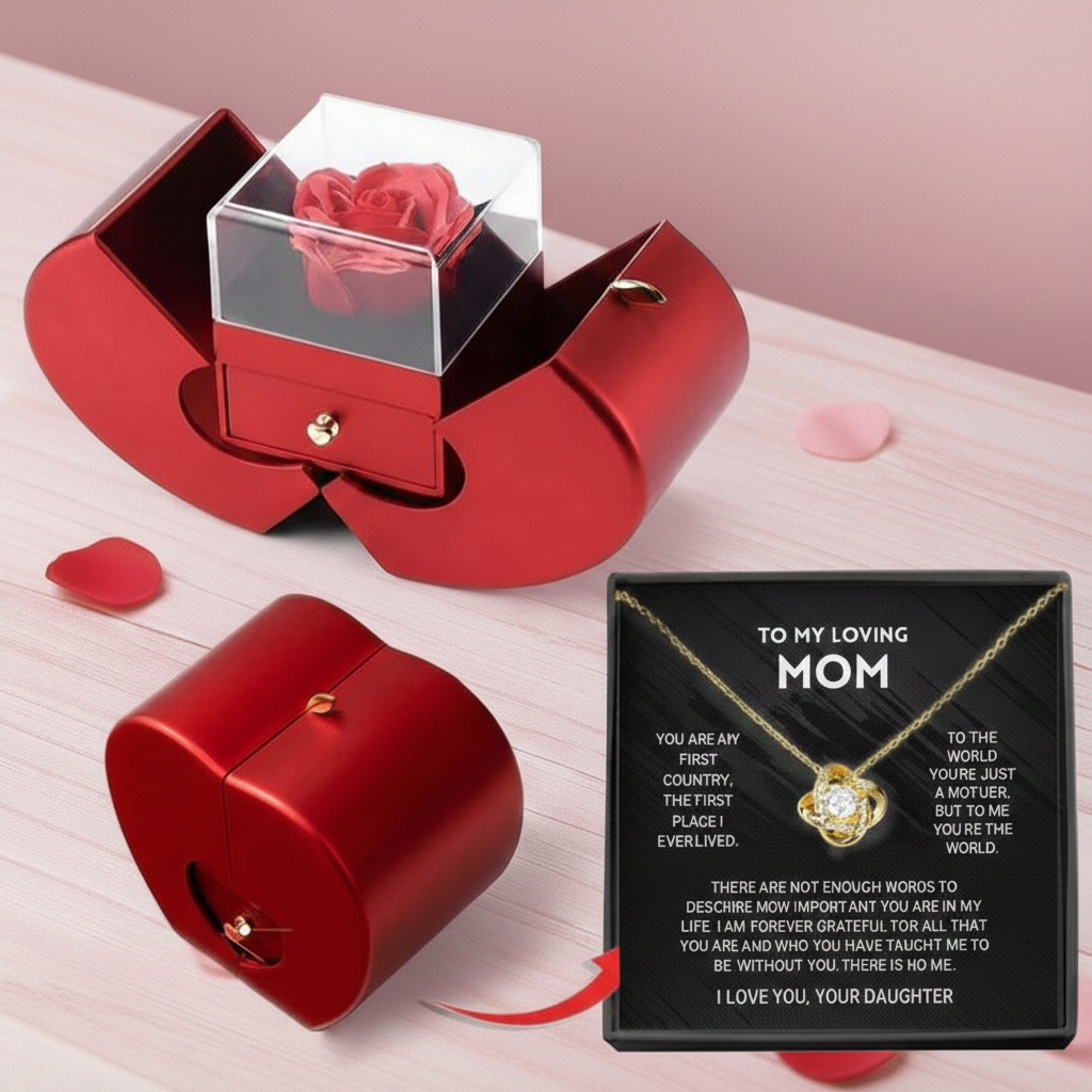 Eternal Rose & Necklace Gift